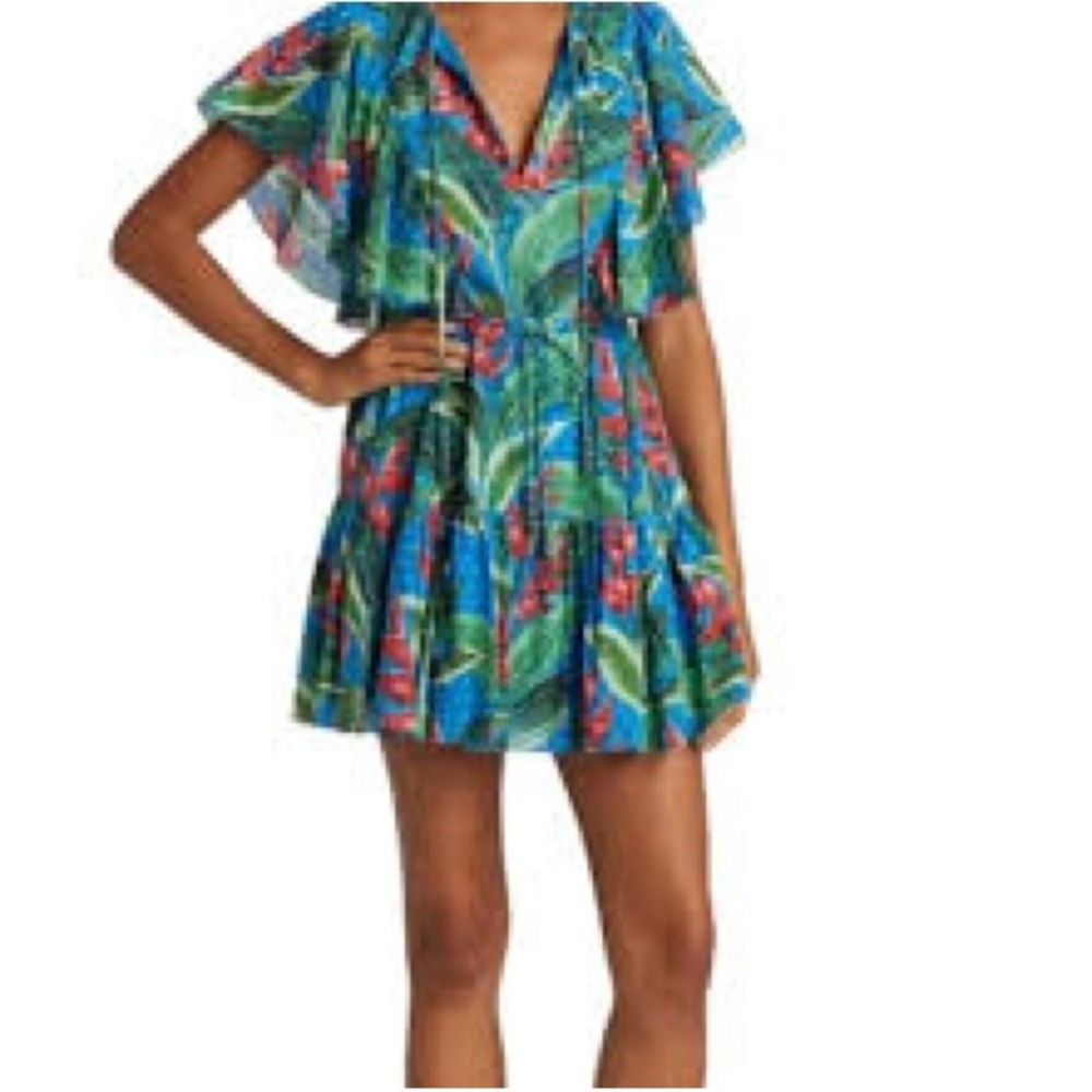 Farm Rio Garden Dreams mini dress. Size M
